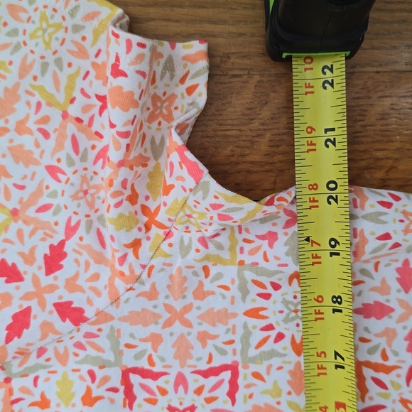 CROFT AND BARROW WOMENS PLUS SIZE SHORT SLEEVE PINK & WHITE PULLOVER TOP SIZE 0X - Picture 7 of 12